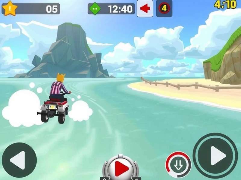 Seaside Serenity Ride Gameplay on Indian Beach Seaside Serenity Ride gameplay screenshot showing beach environment